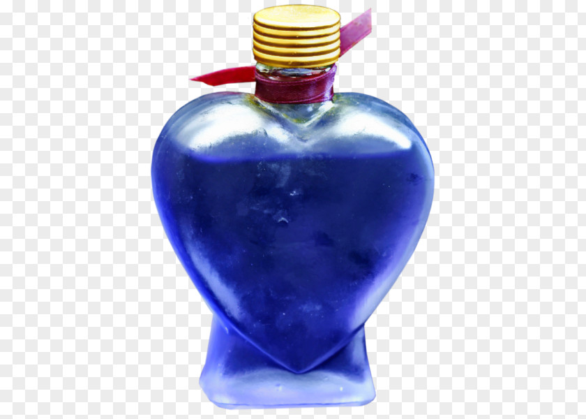 Glass Bottle Cobalt Blue PNG