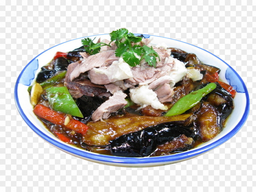 Shredded Meat Roasted Eggplant Asian Cuisine American Chinese Stuffing PNG