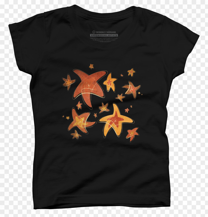 Starfish T-shirt Sleeve Brown Brand PNG