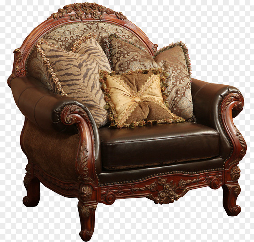 Continental Retro Sofa Loveseat Couch Chair PNG