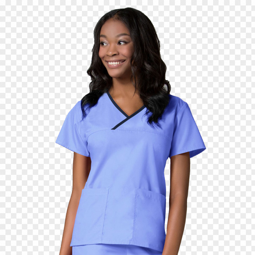 Female Dentist Uniform Scrubs Polo Shirt Top PNG