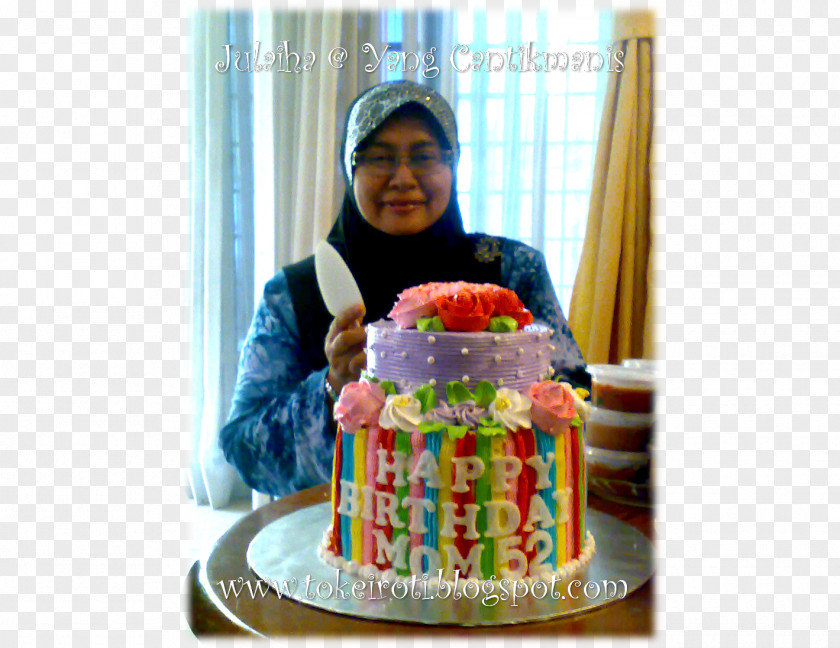 Mother Baking Birthday Cake Sugar Decorating Royal Icing Buttercream PNG