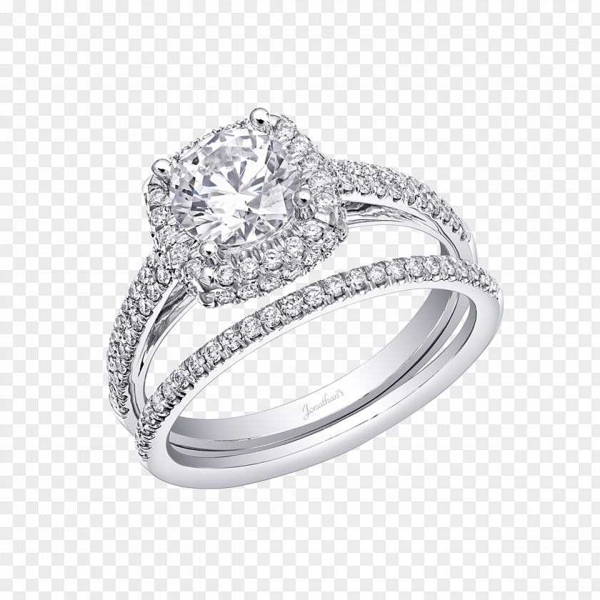 On The Ring Engagement Diamond Cut Wedding PNG