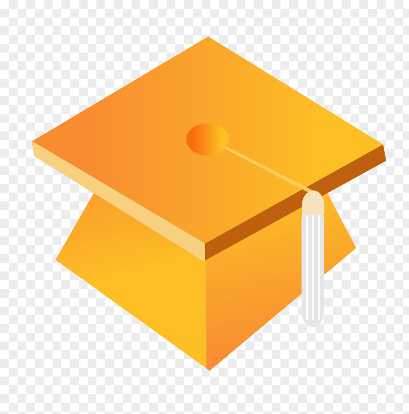 Bachelor Of Cap Orange Vector Yellow PNG