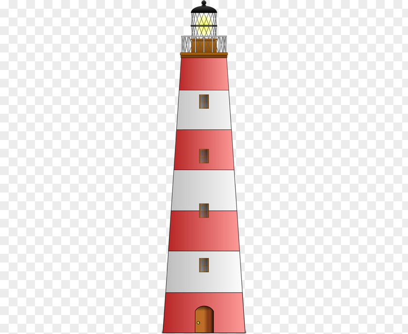 Red And White Stripes Lighthouse Clip Art PNG