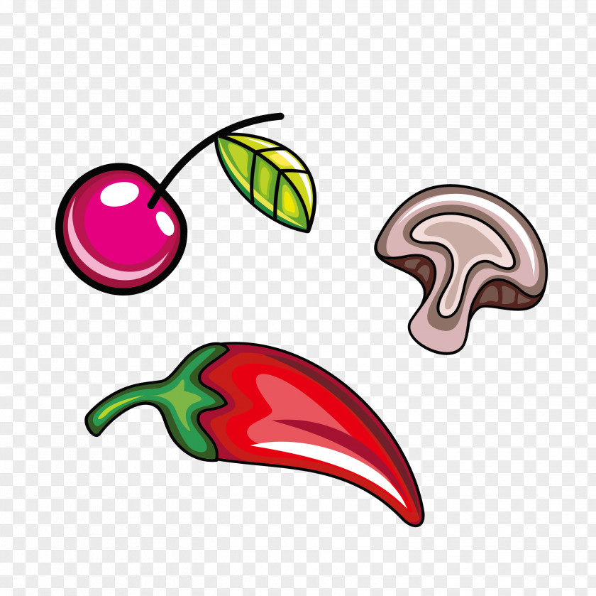 Vegetable And Fruit Facing Heaven Pepper Clip Art PNG