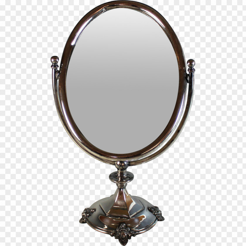 Mirror Table Silver Drawer Antique PNG