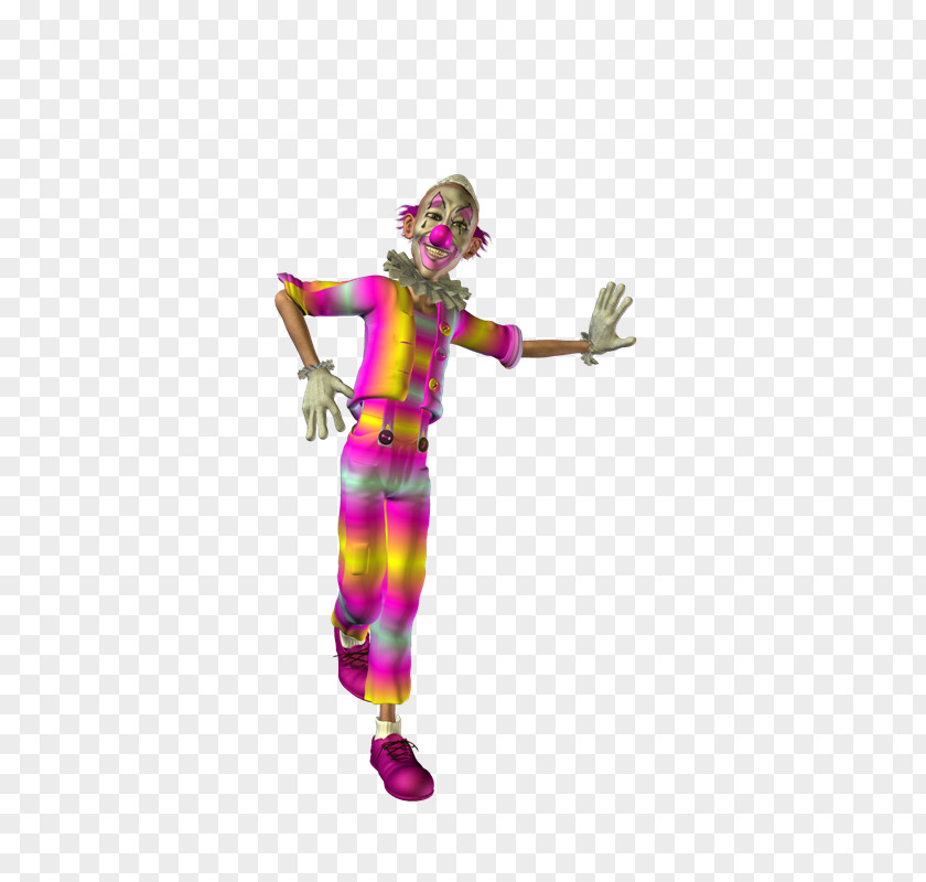 Payaso Clown Costume Character PNG