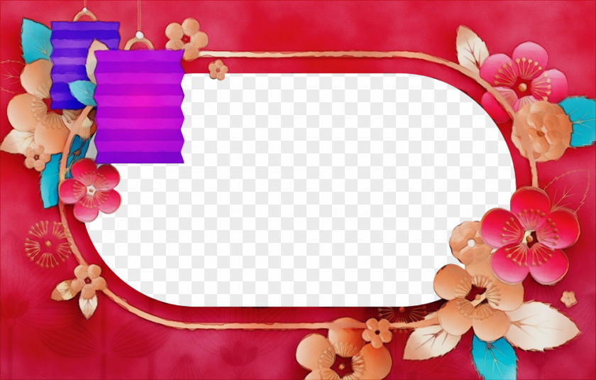 Rectangle Magenta Picture Frame PNG