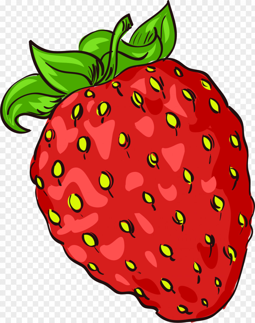 Red Cartoon Strawberry Accessory Fruit PNG