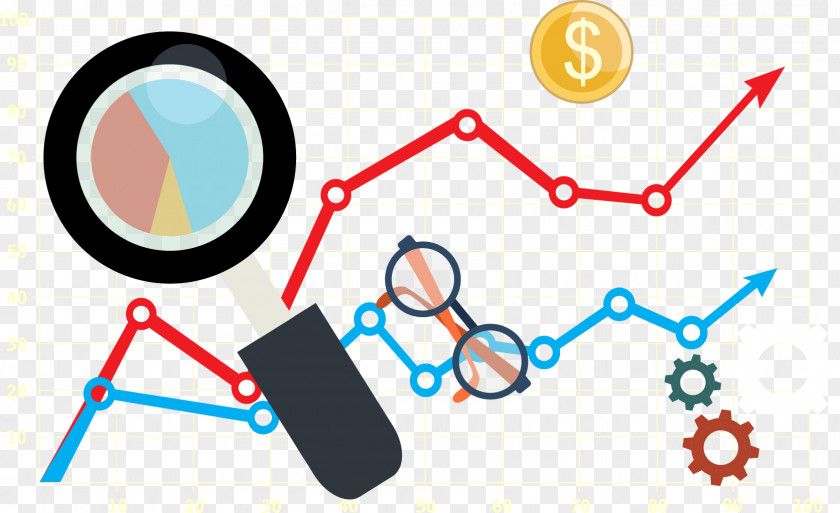 Business Decorative Vector Material Curve Chart PNG