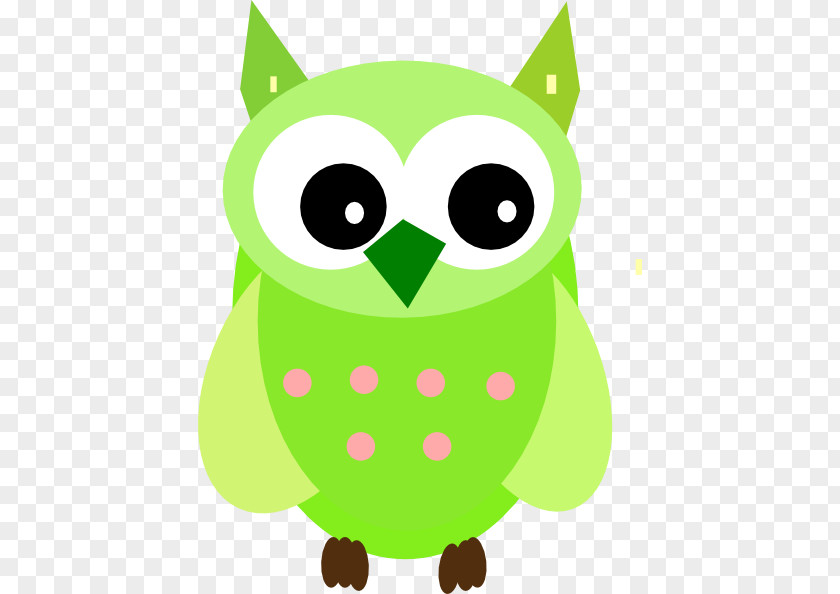 Green Owl Snowy Clip Art PNG
