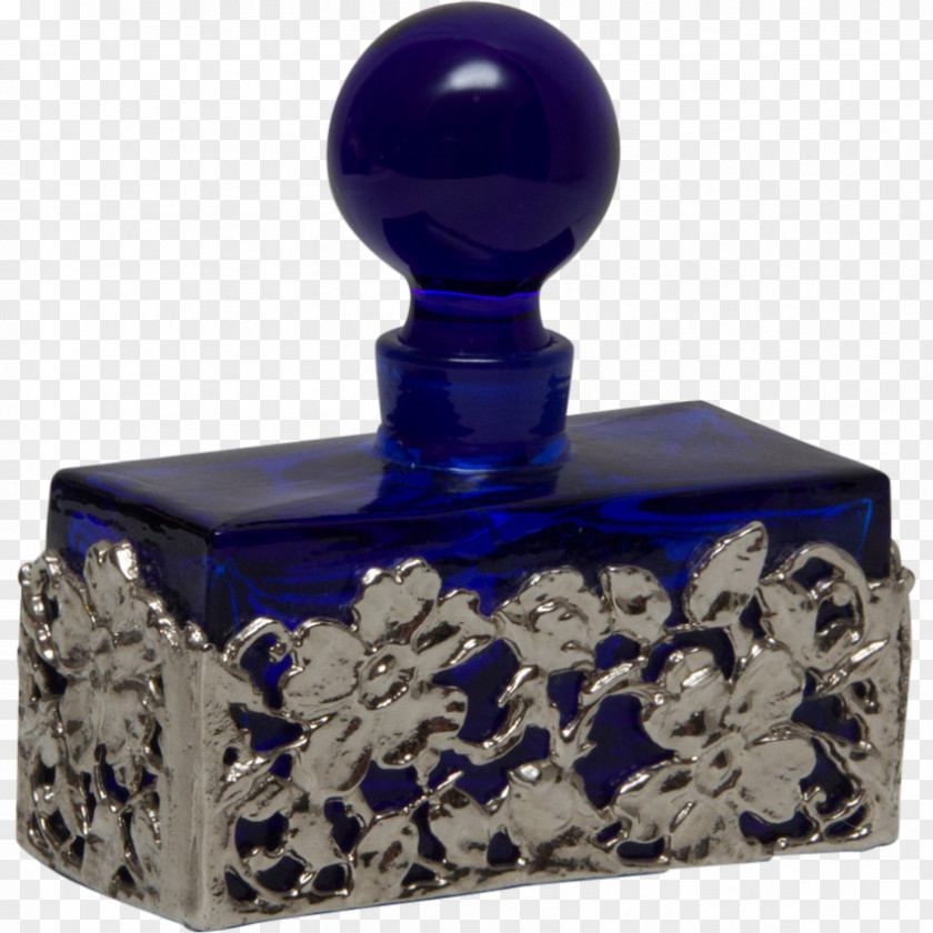 Perfume Cobalt Blue Glass Bottles Bathroom PNG
