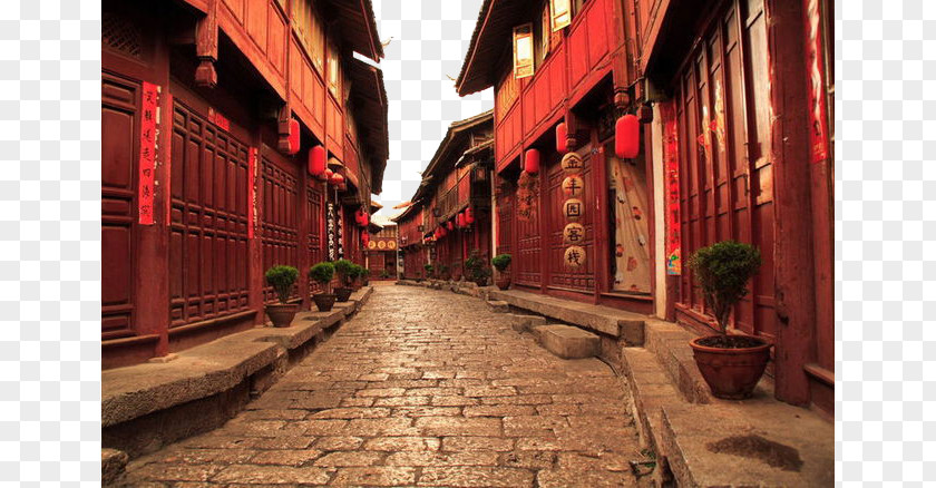 Chinese Ancient Town Street Shanghai Mandarin Tourism Learning PNG