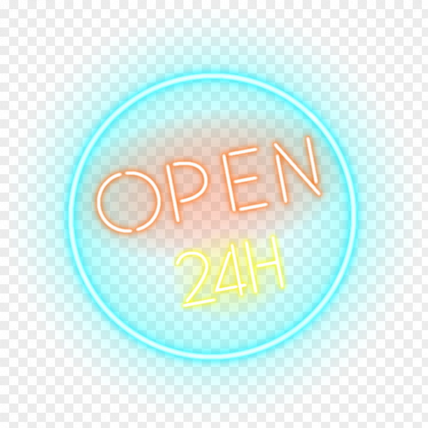 Opening Hours Open Neon Sign Clip Art Psd PNG
