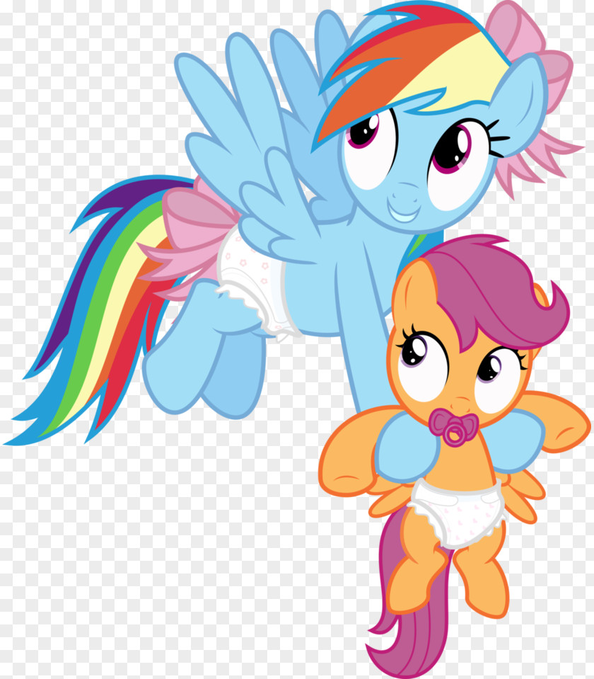 Papa Group Rainbow Dash Scootaloo My Little Pony PNG