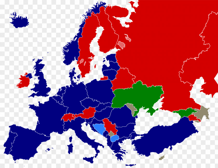 Map Eastern Europe Iron Curtain Cold War PNG