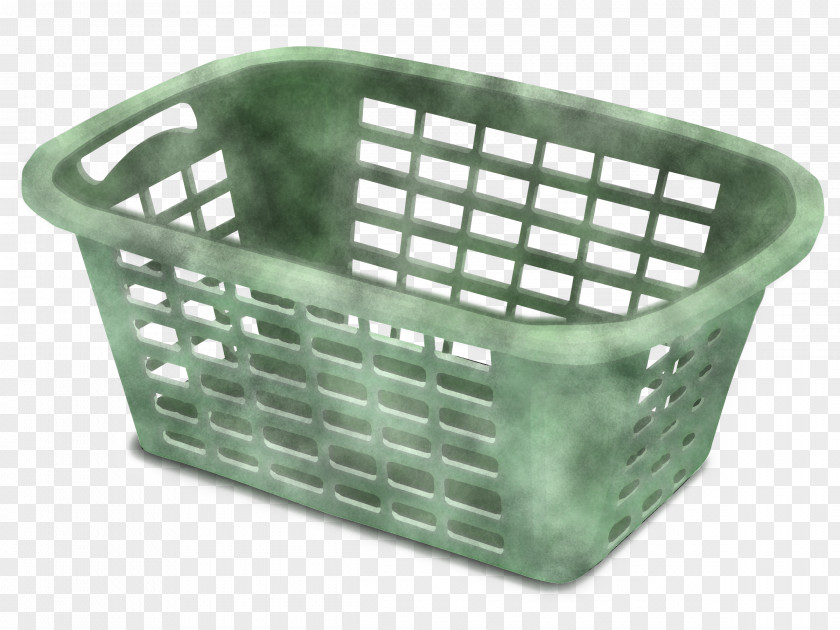 Storage Basket Green Plastic Home Accessories PNG