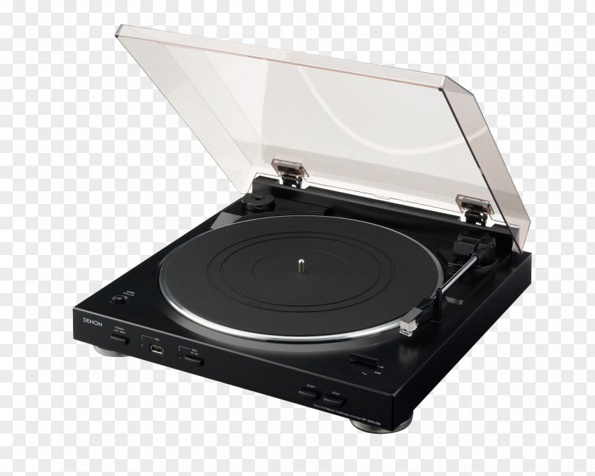 Turntable Denon DP-200USB Digital Audio DP-300F Phonograph Record PNG