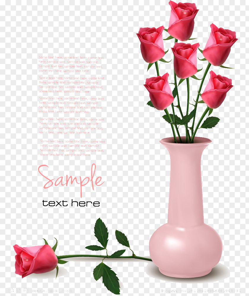 Vase Flower Royalty-free Rose PNG