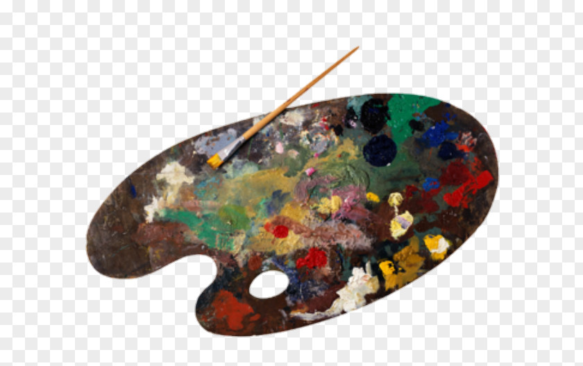Painting Palette Oil Paint Brushes PNG