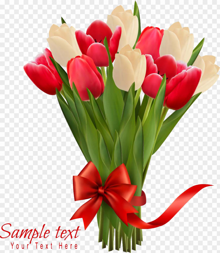 A Bouquet Of Flowers With Ribbon Flower Clip Art PNG