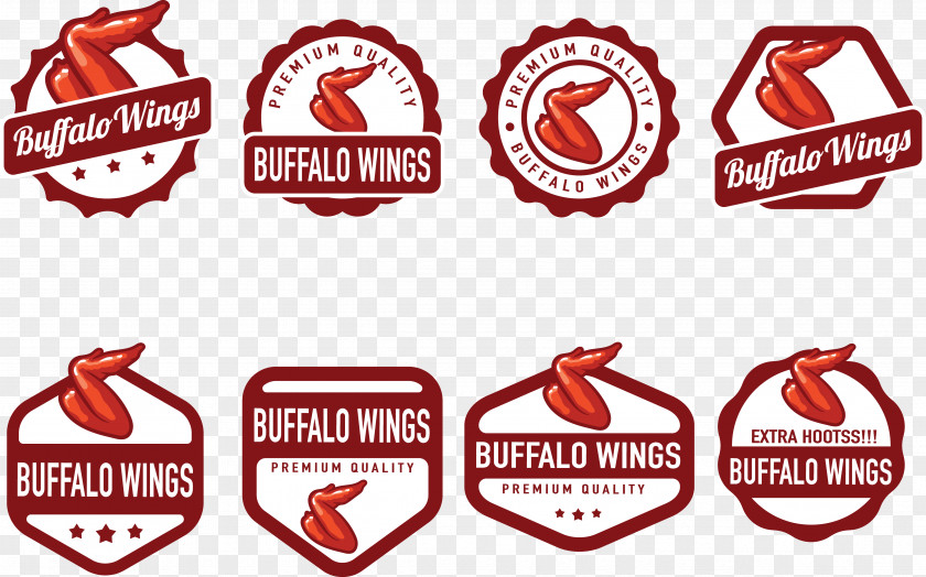 Fresh Food Badge Buffalo Chicken Wings Wing Euclidean Vector PNG