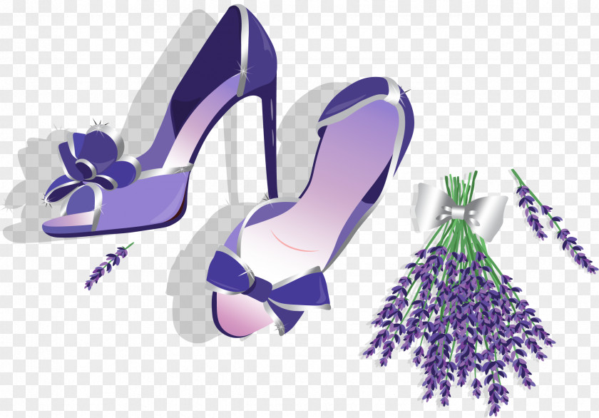 Lavender Purple High Heels Shoe High-heeled Footwear Stock Illustration PNG