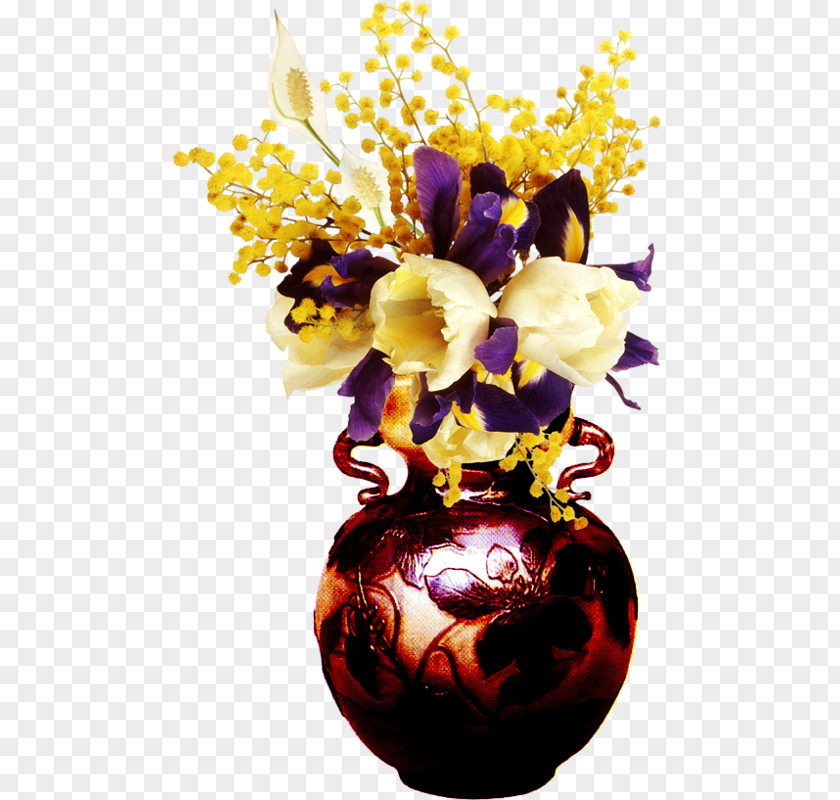 Vase Floral Design Cut Flowers Clip Art PNG