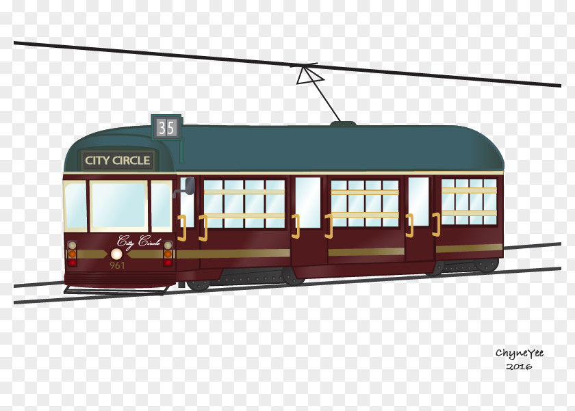 City Streets Tram Train Passenger Car Rail Transport PNG