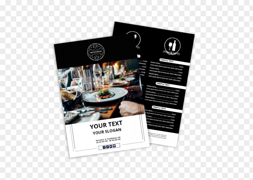 Restaurant Flyer Advertising Visiting Card Menu PNG