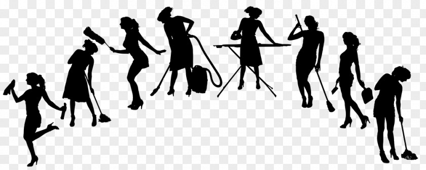 Silhouette Maid Service Cleaner Cleaning Housekeeping PNG