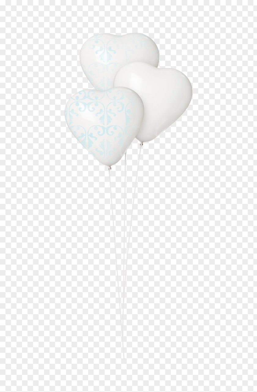 White Heart-shaped Balloon Heart Rope PNG
