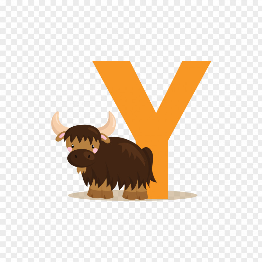 Yellow Yak Alphabet Y Domestic Letter Illustration PNG