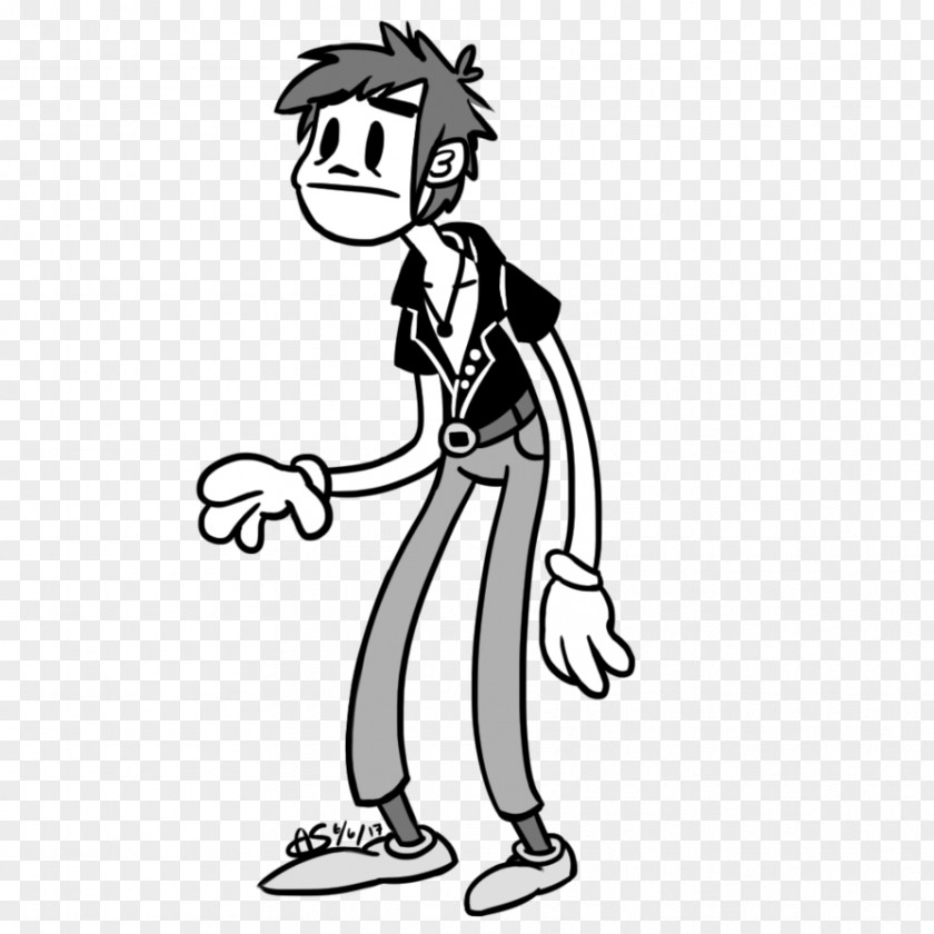 2-D Gorillaz Cartoon Character Fan Art PNG