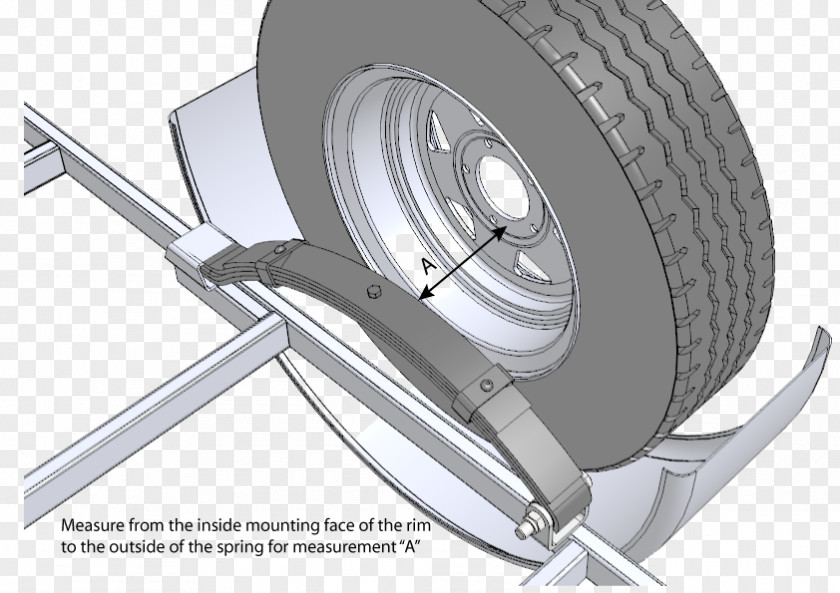 Boat Top Tire Wheel Axle Measurement Leaf Spring PNG