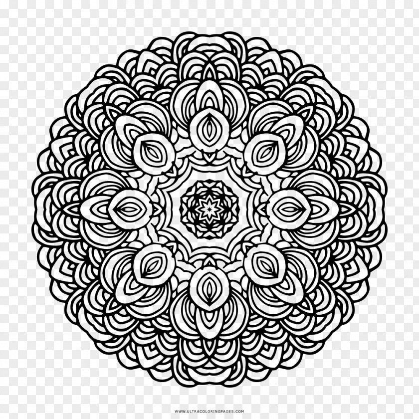Bohemian Flowers Mandala Drawing Coloring Book Royalty-free PNG