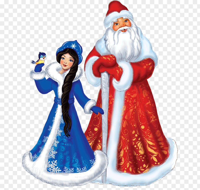 Santa Claus And Snow White Ded Moroz Snegurochka Christmas PNG