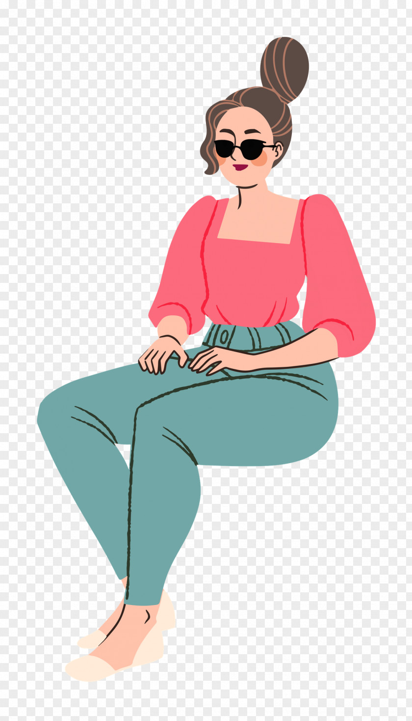 Sitting Girl Woman PNG