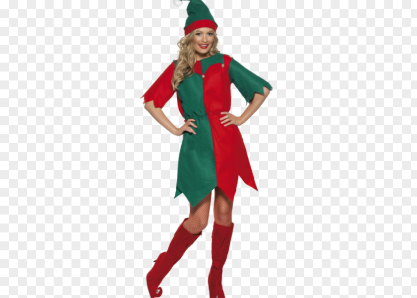Elf Dress Costume Christmas Day Santa Claus Clothing PNG