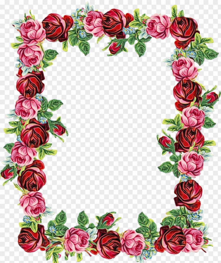 Garden Roses Wreath Flower Floral Design Noname CADRE VINTAGE ARGENT 6 X 5 CM PNG
