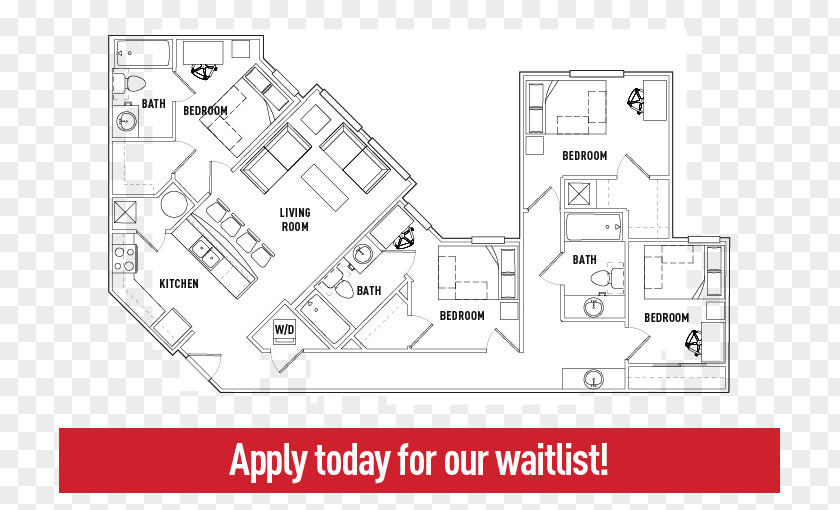 House Residences Of College Park Floor Plan Room PNG