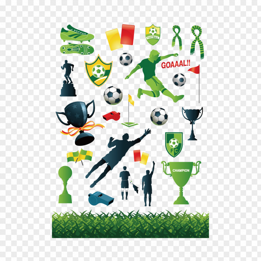Trophies And Play Man Football Player Royalty-free Logo PNG