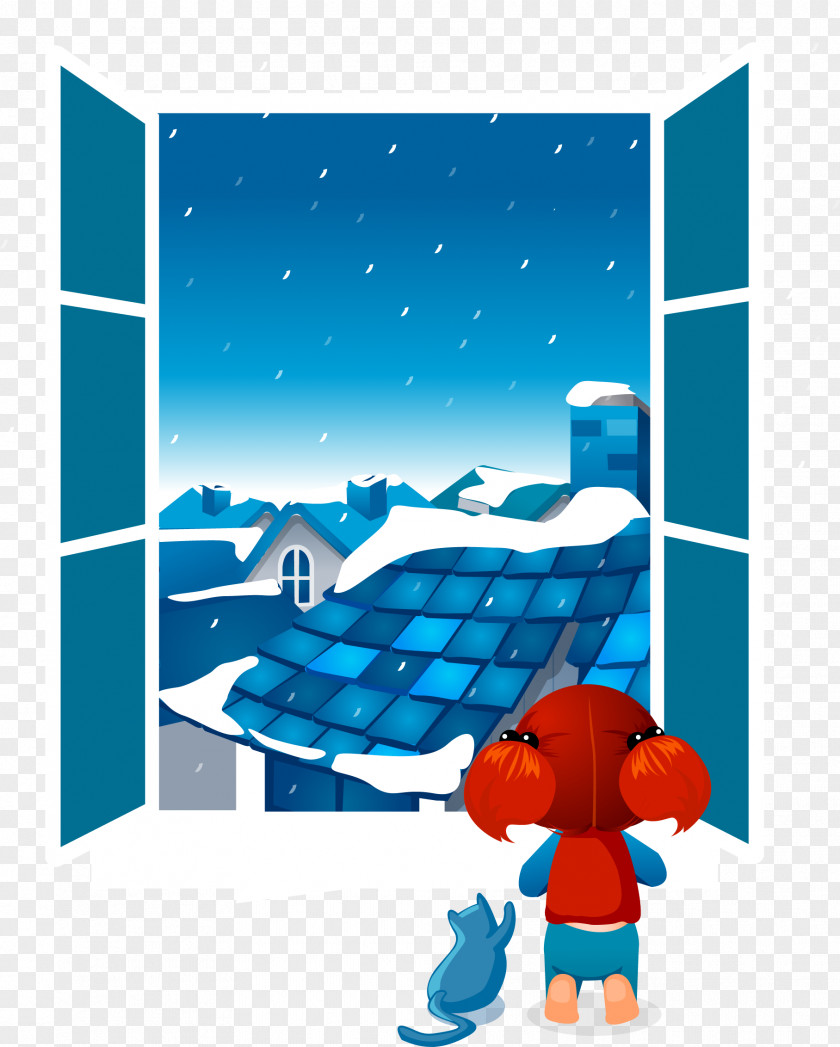 Window Snow Stock Photography PNG photography , Look out the window snow girl clipart PNG