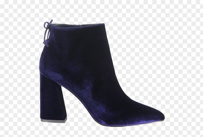 Boot Suede Cobalt Blue Heel Shoe PNG