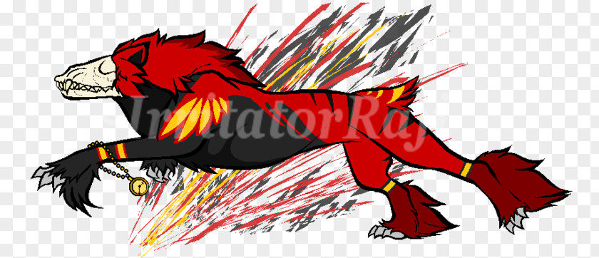 Demon Wolf Illustration Carnivores Cartoon Legendary Creature RED.M PNG