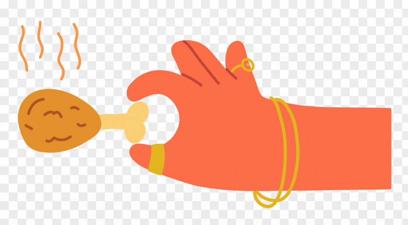 Hand Pinching Chicken PNG