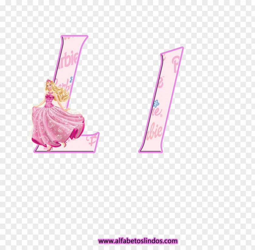 M Power Barbie Alphabet Letter Rose Font PNG
