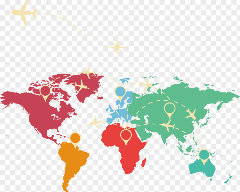 Map United States India World Globe PNG