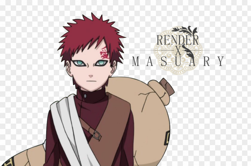 Naruto Gaara Pangkat Ninja Black Hair PNG